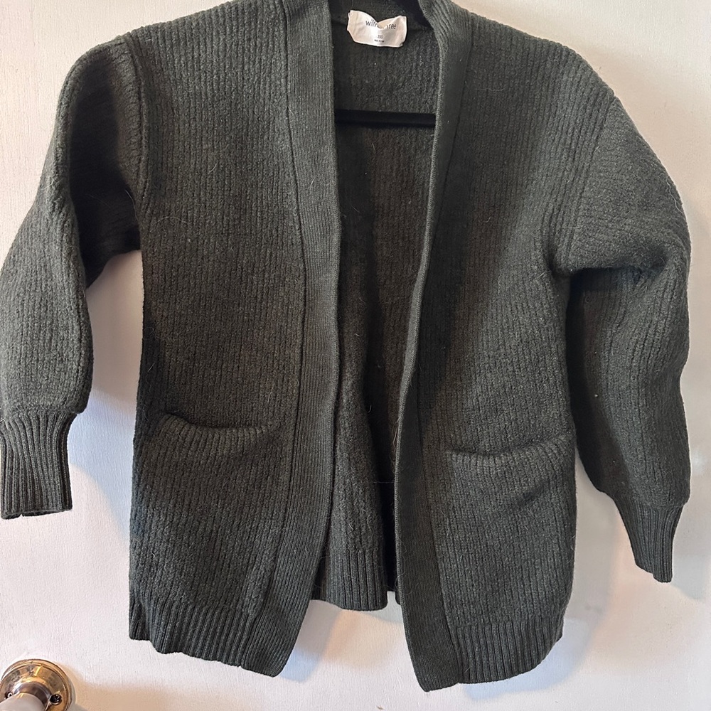 Cozy Dark Green Cardigan